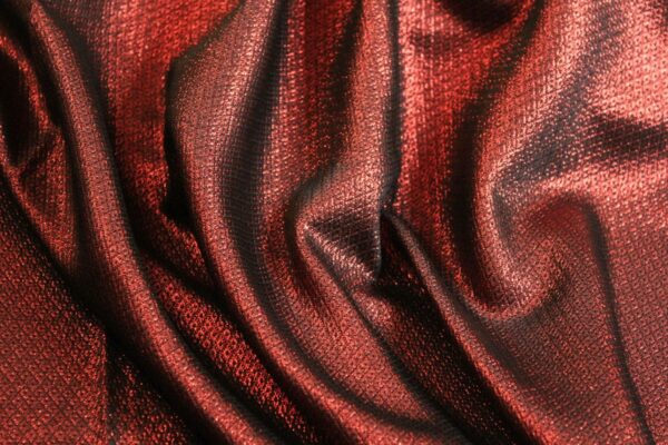 Плательная ткань, красная, блестящая (фото 2)